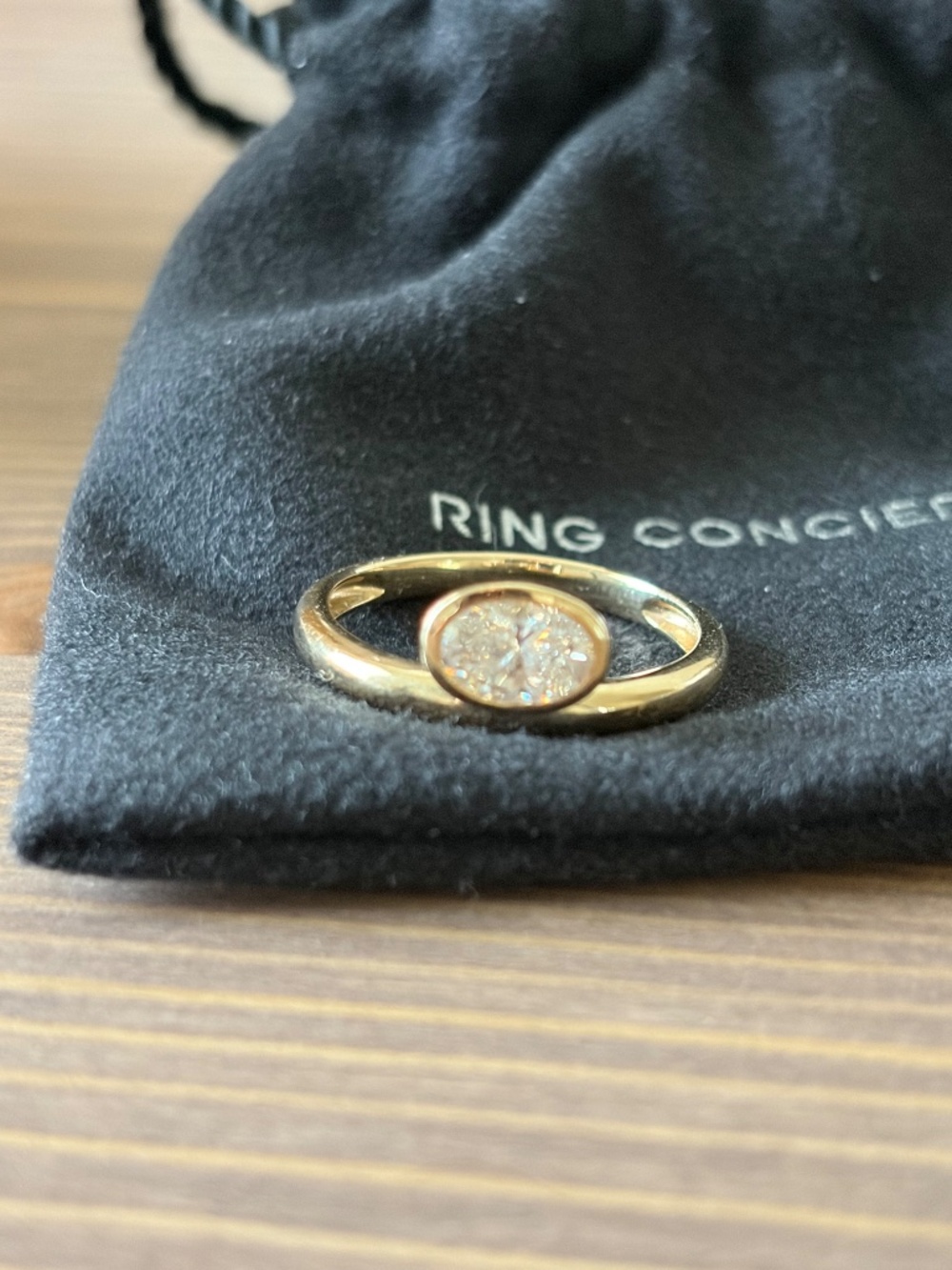 Framed Oval Lab Diamond Ring *Ring Concierge* Size 8 - Picture 5 of 7